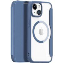 DUX DUCIS Skin X flip etui z MagSafe za iPhone 15 - temno modra