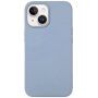 Silikonski pokrov za iPhone 15 Plus - modro-siva