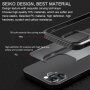Odporen prozoren etui s teksturo karbona za iPhone 11 Pro Max - modro