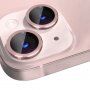 NORTHJO kaljeno steklo s kovinskim okvirjem za zaščito leč zadnjega fotoaparata za iPhone 13 / 13 mini - roza