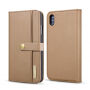 2in1 snemljiva flip futrola za iPhone XS Max - rjava