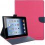 GOOSPERY torba z brušeno teksturo za iPad 2 / 3 / 4 - fuksija