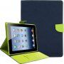 GOOSPERY torba z brušeno teksturo za iPad 2 / 3 / 4 - temno modra