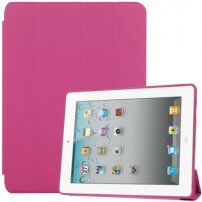 Etui s stojalom in funkcijo spanja za iPad 2 / 3 / 4 - fuksije