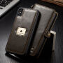 CASEME 2in1 snemljiva torbica za iPhone XS Max - rjava