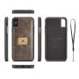 CASEME 2in1 snemljiva torbica za iPhone XS Max - rjava
