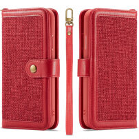 2in1 odstranljiva torbica z zanko za iPhone XS Max - rdeče