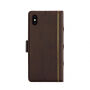 2in1 odstranljiva torba "knjiga" za iPhone XS Max - rjava