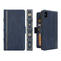 2in1 odstranljiva torba "knjiga" za iPhone XS Max - modro