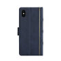 2in1 odstranljiva torba "knjiga" za iPhone XS Max - modro