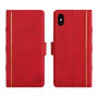 2in1 odstranljiva torba "knjiga" za iPhone XS Max - rdeče