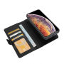 2in1 odstranljiva torba "knjiga" za iPhone XS Max - črna