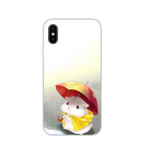 Zaščitna prevleka za iPhone XS Max - hrček pod dežnikom
