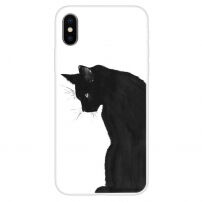 Mehka prevleka za iPhone XS Max - črna mačka