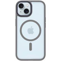 MOMAX prozoren ovitek z MagSafe za iPhone 15 - siv
