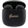 Brezžične slušalke Guess True Wireless Script Logo za naprave Apple - črne