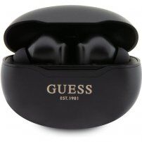 Brezžične slušalke Guess True Wireless Metallic Finish za naprave Apple - črne