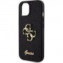 Guess Fixed Glitter 4G Metal Logo bleščeči ovitek za iPhone 12 / 12 Pro - črna