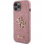 Guess Fixed Glitter 4G Metal Logo bleščeči ovitek za iPhone 12 / 12 Pro - roza