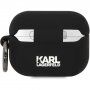 Karl Lagerfeld 3D Logo NFT Karl and Choupette silikonski ovitek za AirPods Pro - črn