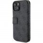 Guess 4G Metal Logo flip ovitek za iPhone 15 - siva