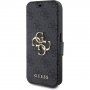 Guess 4G Metal Logo flip ovitek za iPhone 15 Pro - siva