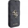 Guess 4G Metal Logo flip ovitek za iPhone 15 Pro - siva