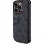 Guess 4G Metal Logo flip ovitek za iPhone 15 Pro - siva