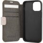 Guess 4G Metal Logo flip ovitek za iPhone 15 - roza