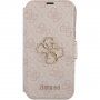 Guess 4G Metal Logo flip ovitek za iPhone 15 Pro Max - roza