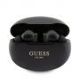 Brezžične slušalke Guess True Wireless Metallic Finish za naprave Apple - črne