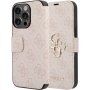 Guess 4G Metal Logo flip ovitek za iPhone 15 Pro Max - roza
