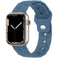 Silikonski pas z geometrijskim vzorcem za uro Apple 41 mm / 40 mm / 38 mm - moder