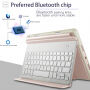 Ohišje s tipkovnico za iPad 9.7 "(2017/2018) / Air 1/2 / Pro 9.7" in etui za Svinčnik - roza-zlato