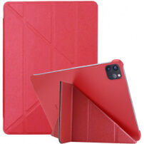 Svilena torbica s funkcijo spanja in origami stojalom za iPad Air 4 (2020) / Air 5 (2022) / Pro 11" (2018-2022) - rdeče