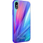 NILLKIN 3v1 darilna škatla (zaščitna prevleka / brezžični polnilec / kabel) za iPhone X - modro
