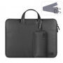 Torba s torbico za dodatke in trakom za iPad do 13" / MacBook do 14" - siva
