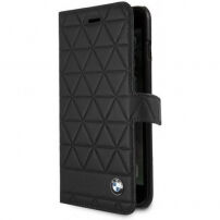Usnjena torba za knjige BMW Hexagon za iPhone 7 Plus / 8 Plus - črna