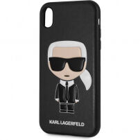 Karl Lagerfeld Ikona TPU etui za iPhone XR - črna