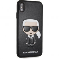 Karl Lagerfeld Ikona TPU etui za iPhone XS Max - črna