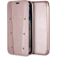 Guess knjigo Case Kaia iPhone X / XS - rose gold