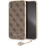 Guess Charms trda ovitka za ovitek iPhone XS Max - rjava