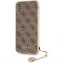 Guess Charms trda ovitka za ovitek iPhone XS Max - rjava