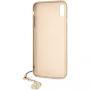 Guess Charms trda ovitka za ovitek iPhone XS Max - rjava