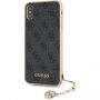 Guess Charms trda ovitka za ovitek iPhone XS Max - siva