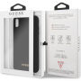 Guess pokrivalo za logotip iz silikonskega zlata iPhone XS Max - črna