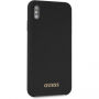 Guess pokrivalo za logotip iz silikonskega zlata iPhone XS Max - črna
