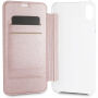Guess usnjena torbica za knjige iPhone XS Max - rose gold