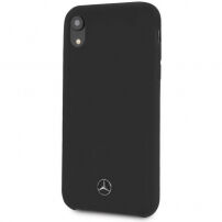 Mercedes Silicon / Fiber Podloga primer pokrov iPhone XR - črna