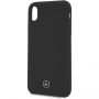 Mercedes Silicon / Fiber Podloga primer pokrov iPhone XR - črna